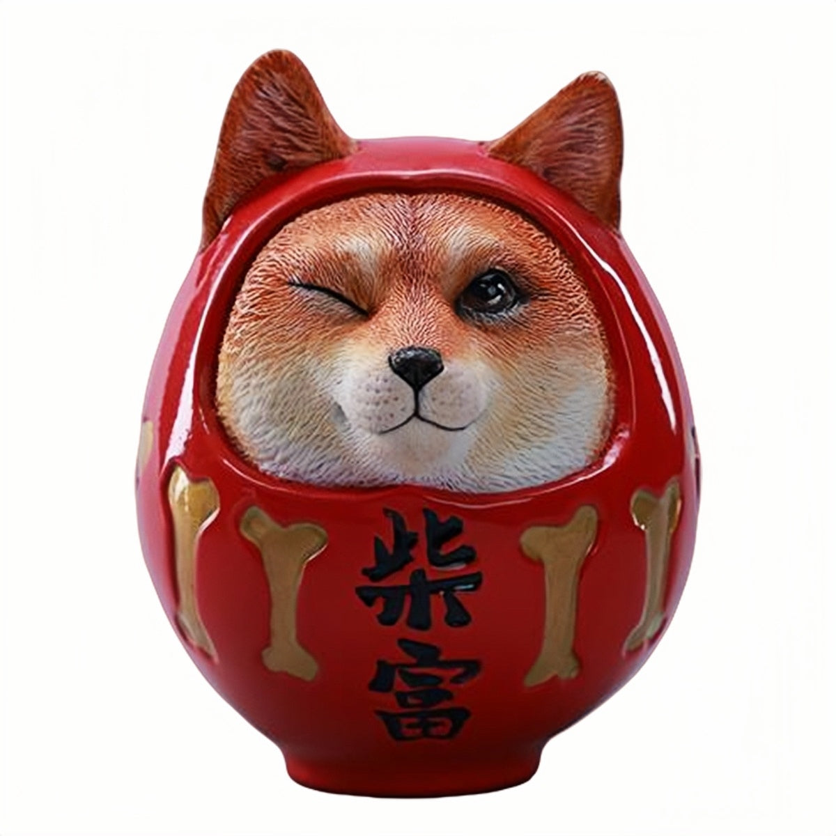 JXK Shiba Fortune Daruma Ver.A Collaboration Edition Animal Figurine