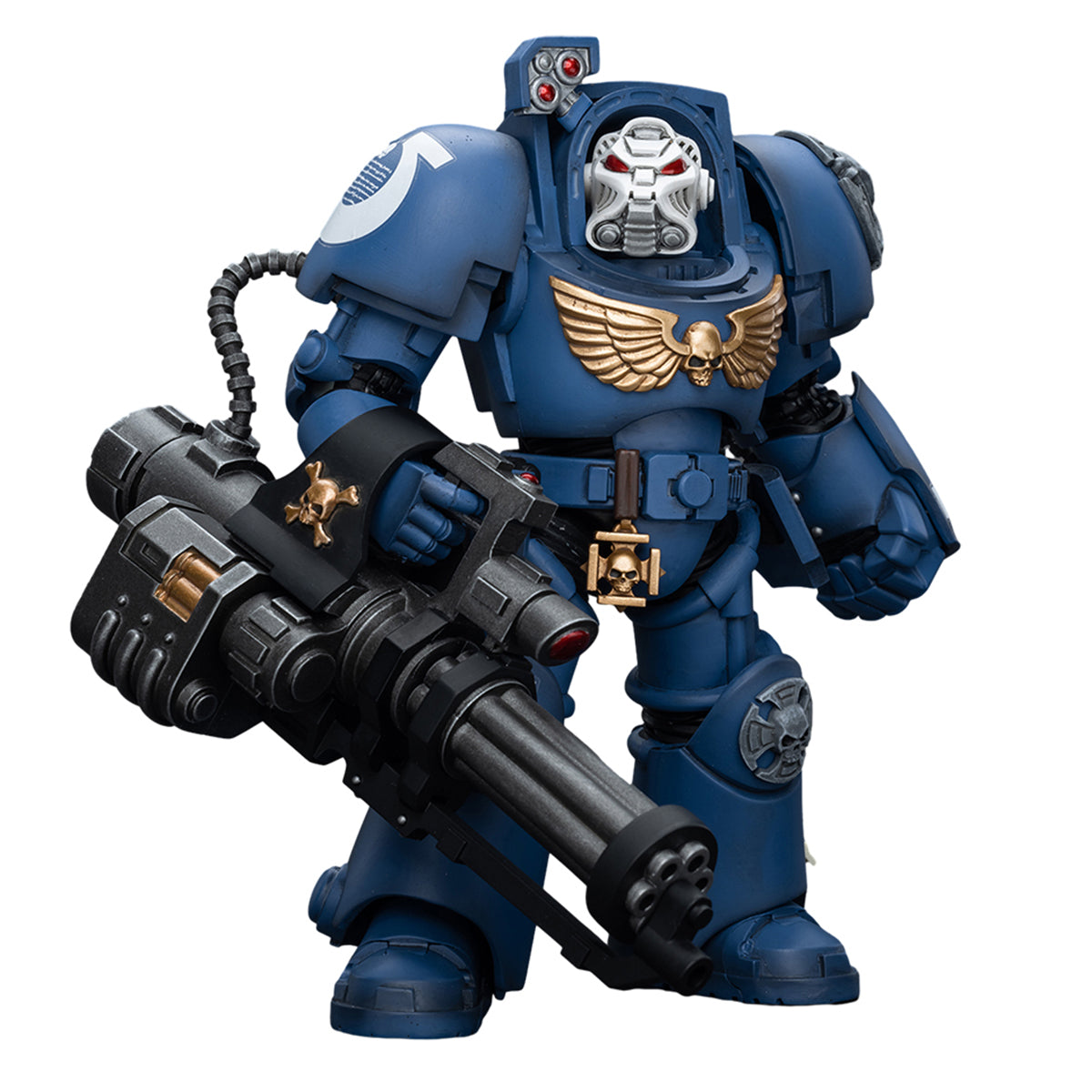 JOYTOY Warhammer 40,000, Ultramarines Terminator Squad Terminator with Assault Cannon/Terminator with Storm Bolter/Sergeant with Power Sword and Teleport Homer Action Figures