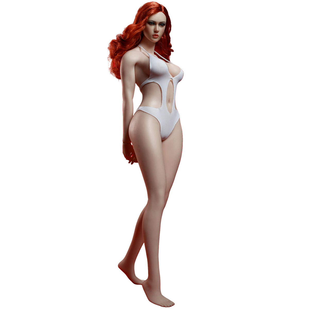 TBLeague Seamless Female Large Bust Smooth and Rounded S42 S43 Non-Detachable Feet with Head Sculpt 1/6 Scale Action Figure Body