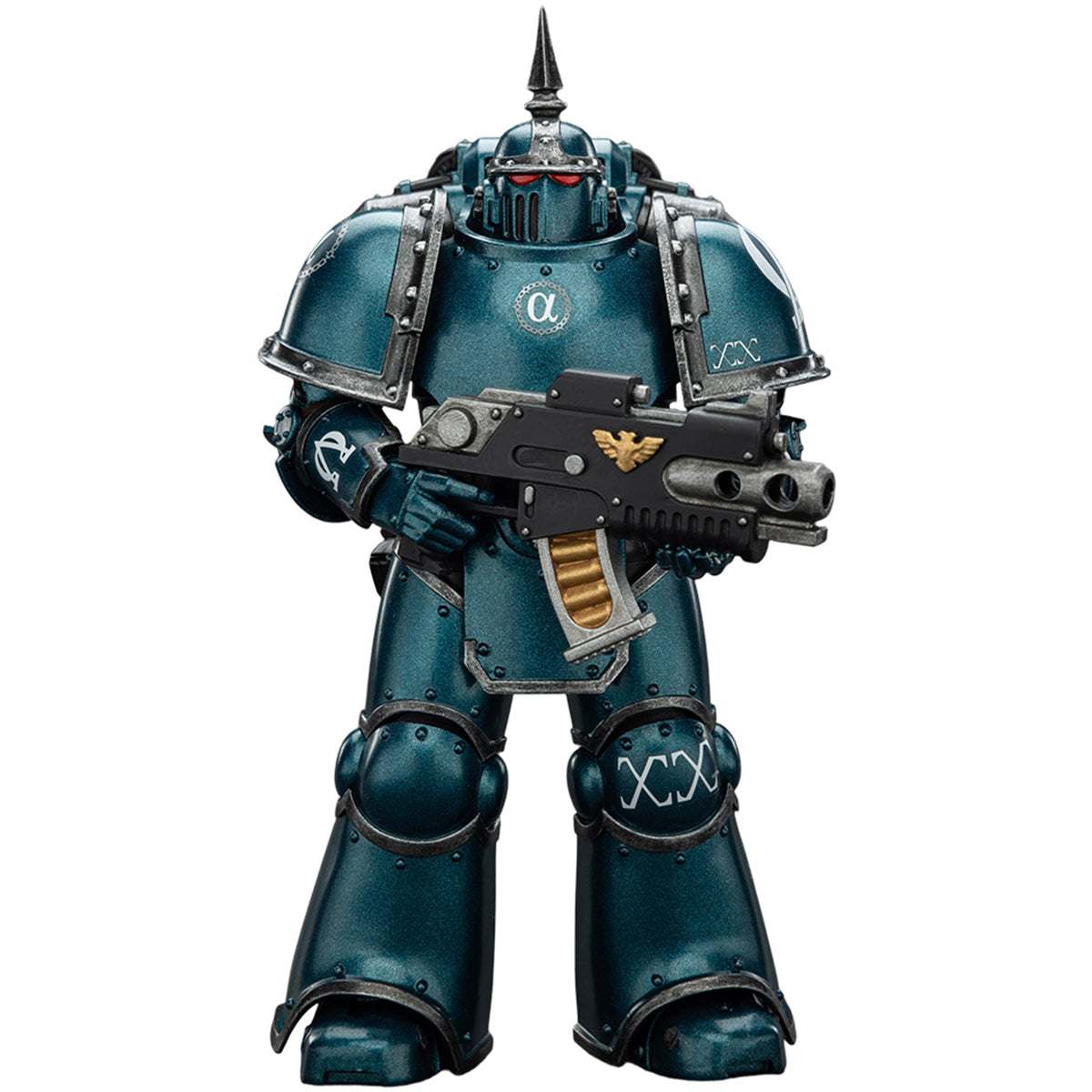 JOYTOY Warhammer Thousand Sons Sons of Horus Alpha Legion Ultramarines Space Wolves Imperial Fists Blood Angels MK lll Tactical Legionary 1/18 Scale Action Figure