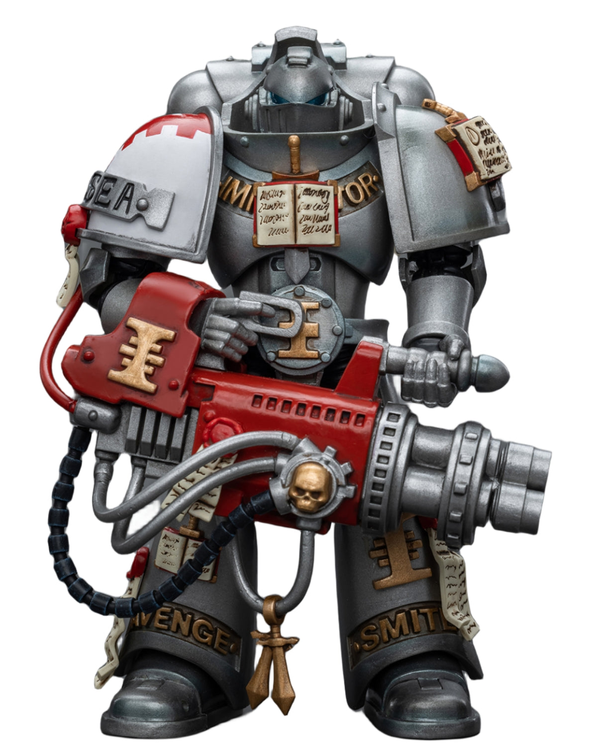 Figurine de collection JoyToy Warhammer 40K : Grey Knights Strike Squad, chevalier gris avec Psilencer, échelle 1:18, JT9008