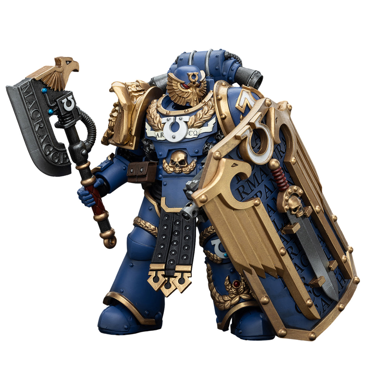 Figura de acción JOYTOY Warhammer La Herejía de Horus Ultramarines Invictarus Suzerain Squad Suzerain 4