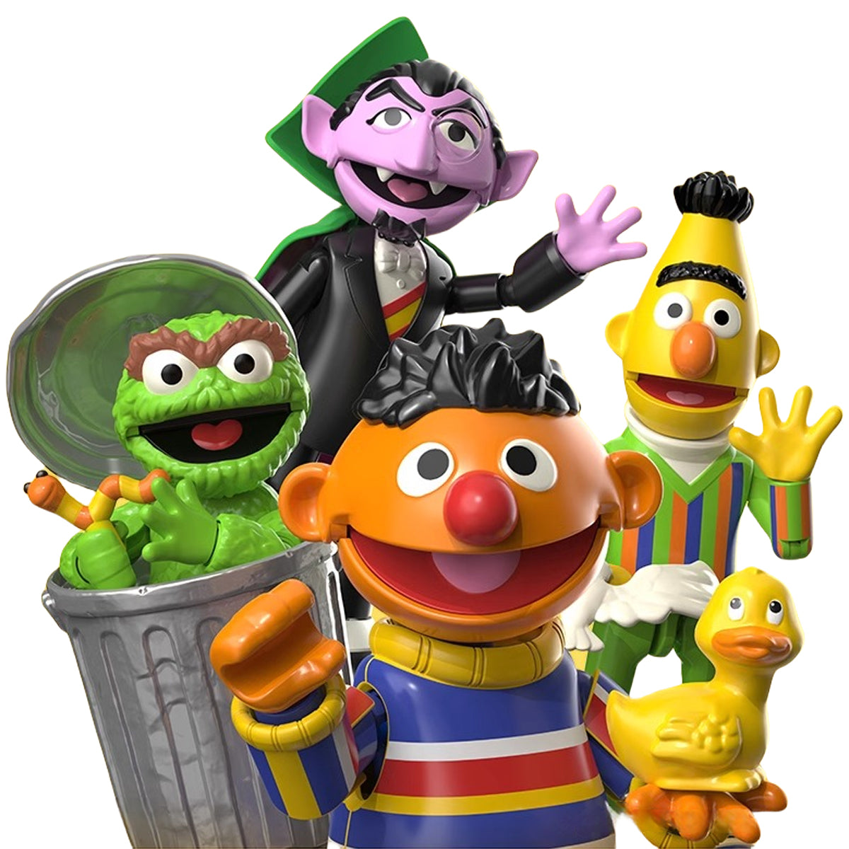 BLOKEES, Series 2 Sesame Street Partners Magical Edition Oscar/Ernie/Bert Action Figure