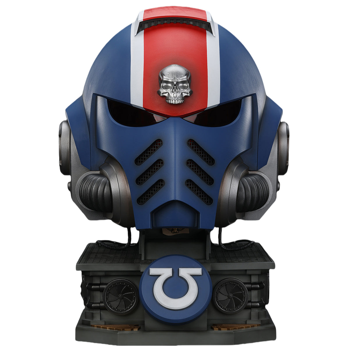JOYTOY Warhammer 40,000, Ultramarines Lieutenant Titus' MKX Helmet & Display Stand, 1/1 Scale Collectibles