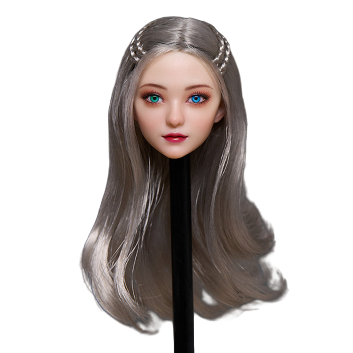 Cabeza femenina con ojos móviles heterocromáticos Z6TOYS, escultura Lele para figuras de acción