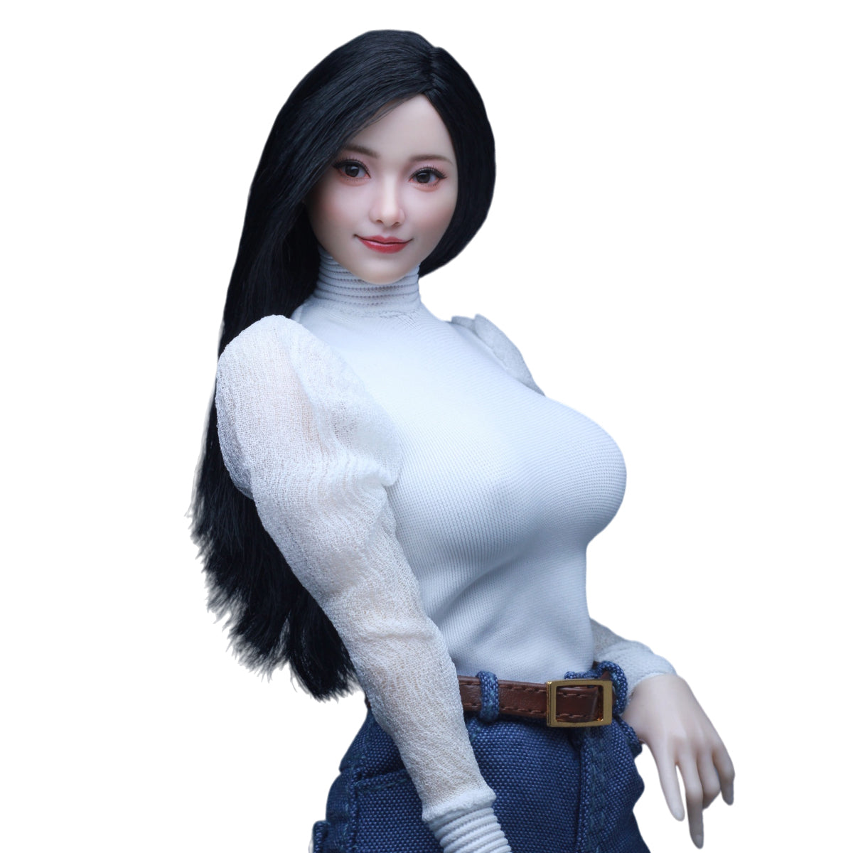 Z6TOYS Asian Movable-Eye Smiling Female Tiantian ZC021 Head Sculpt Accessory 1/6 Scale Fit Action Figure