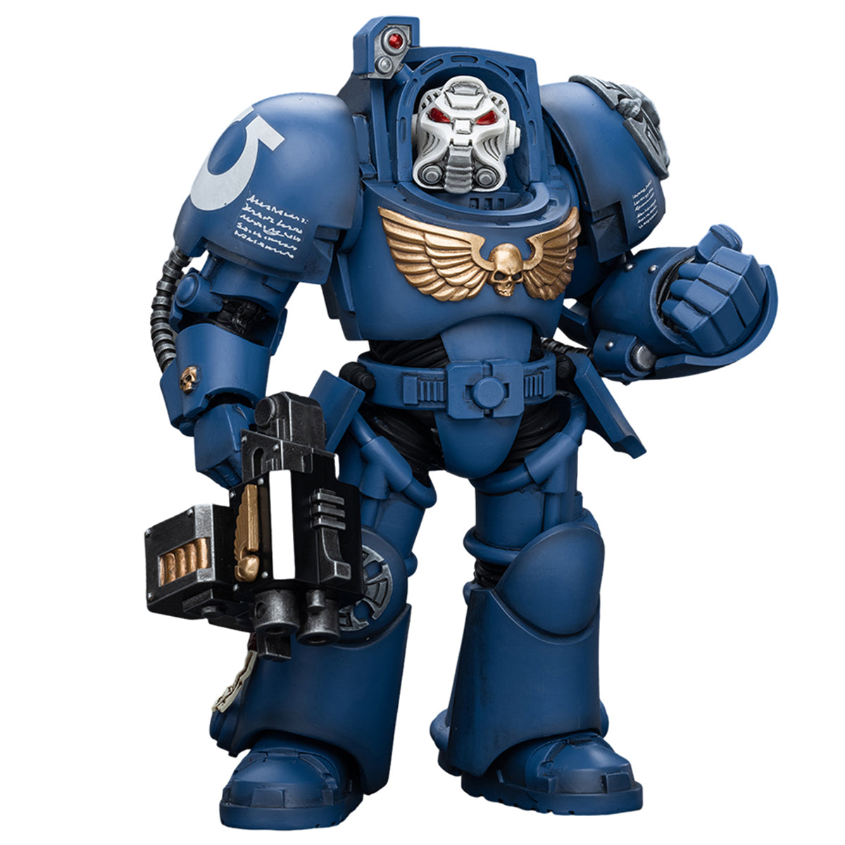 JOYTOY Warhammer 40,000, Ultramarines Terminator Squad Terminator with Assault Cannon/Terminator with Storm Bolter/Sergeant with Power Sword and Teleport Homer Action Figures