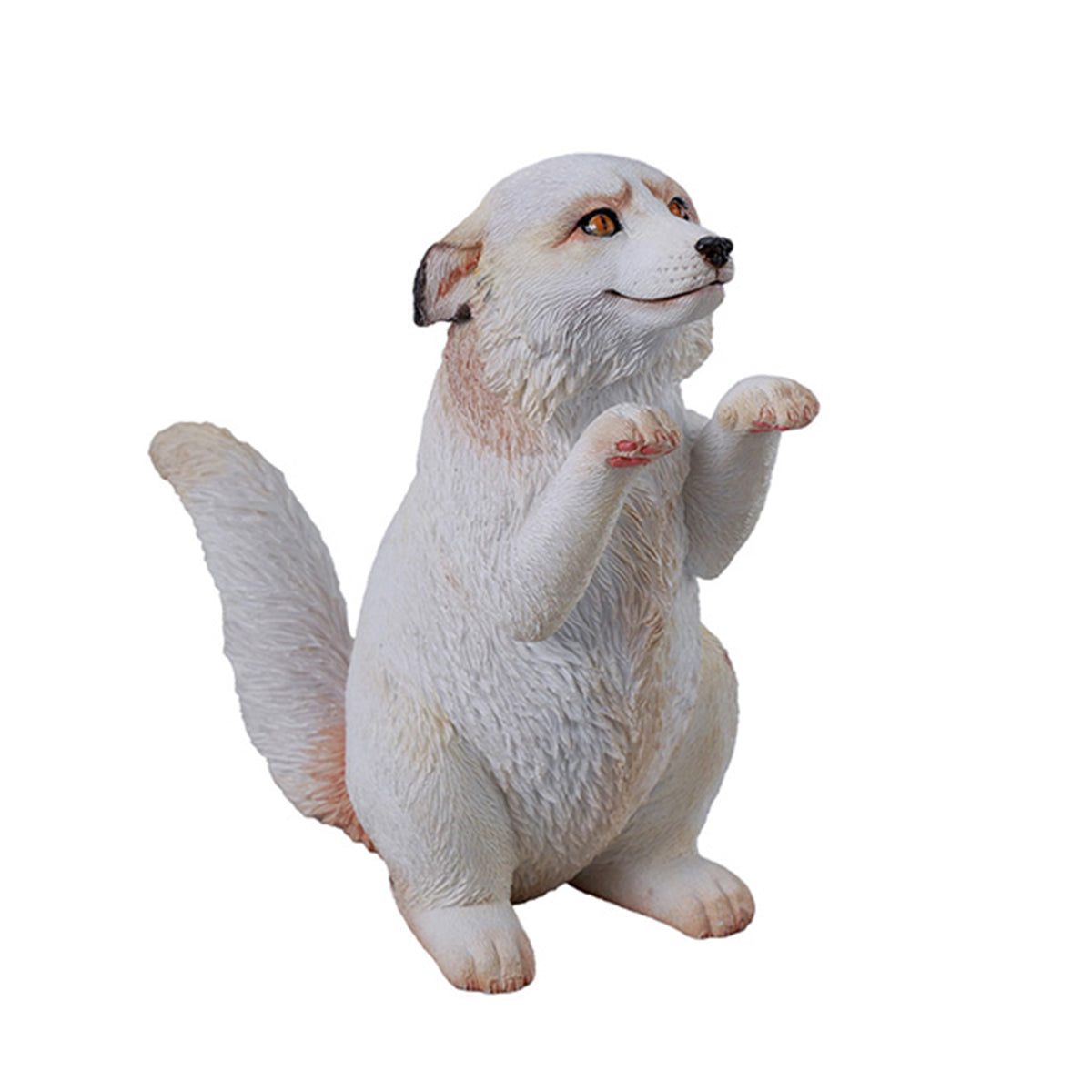 JXK Fluffy Fox Static Expertly Hand-Painted Lifelike Animal Figurine