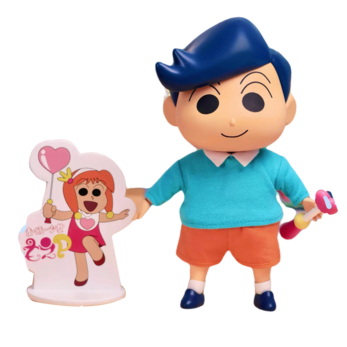 IO CREATIONS Crayon Shin-chan QQ Bouncy Series, Touru Kazama/Nohara Shinnosuke, Movable Soft Vinyl Dress-Up Action Figures