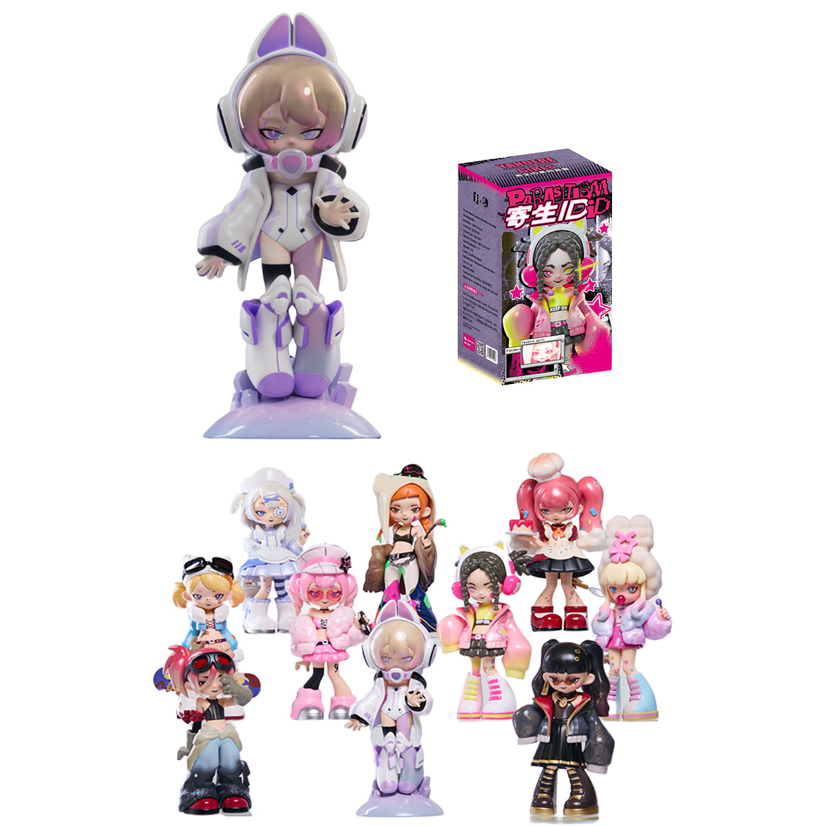 MR.BONE Yan Culture Yandere Girl Parasite ID Multi-Character Series Blind Box Figure