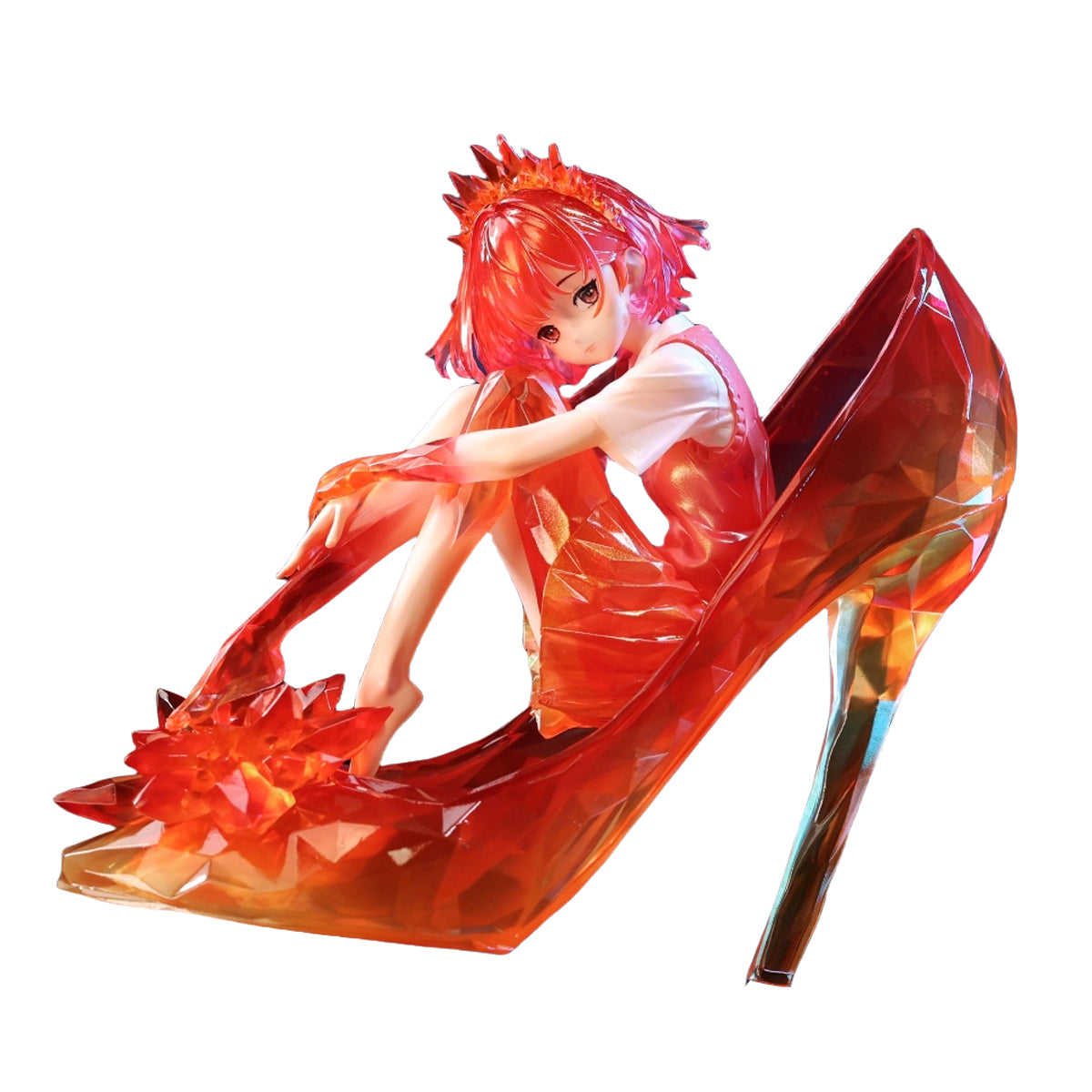 WeArtDoing Sleeping Beauty-Glass Slipper Fairies-Red Art Statue