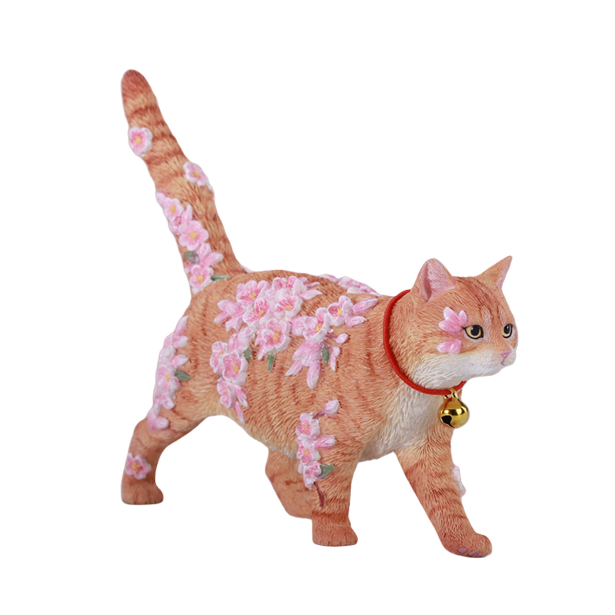 JXK, Cherry Blossom Cat, Static Animal Figurine