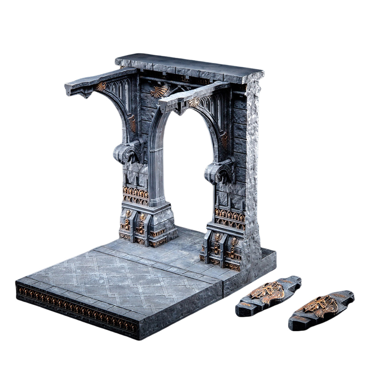 Xinglan Workshop, Steel Casting Double-sided Temple Corridor, Scene Base for Action Figurine