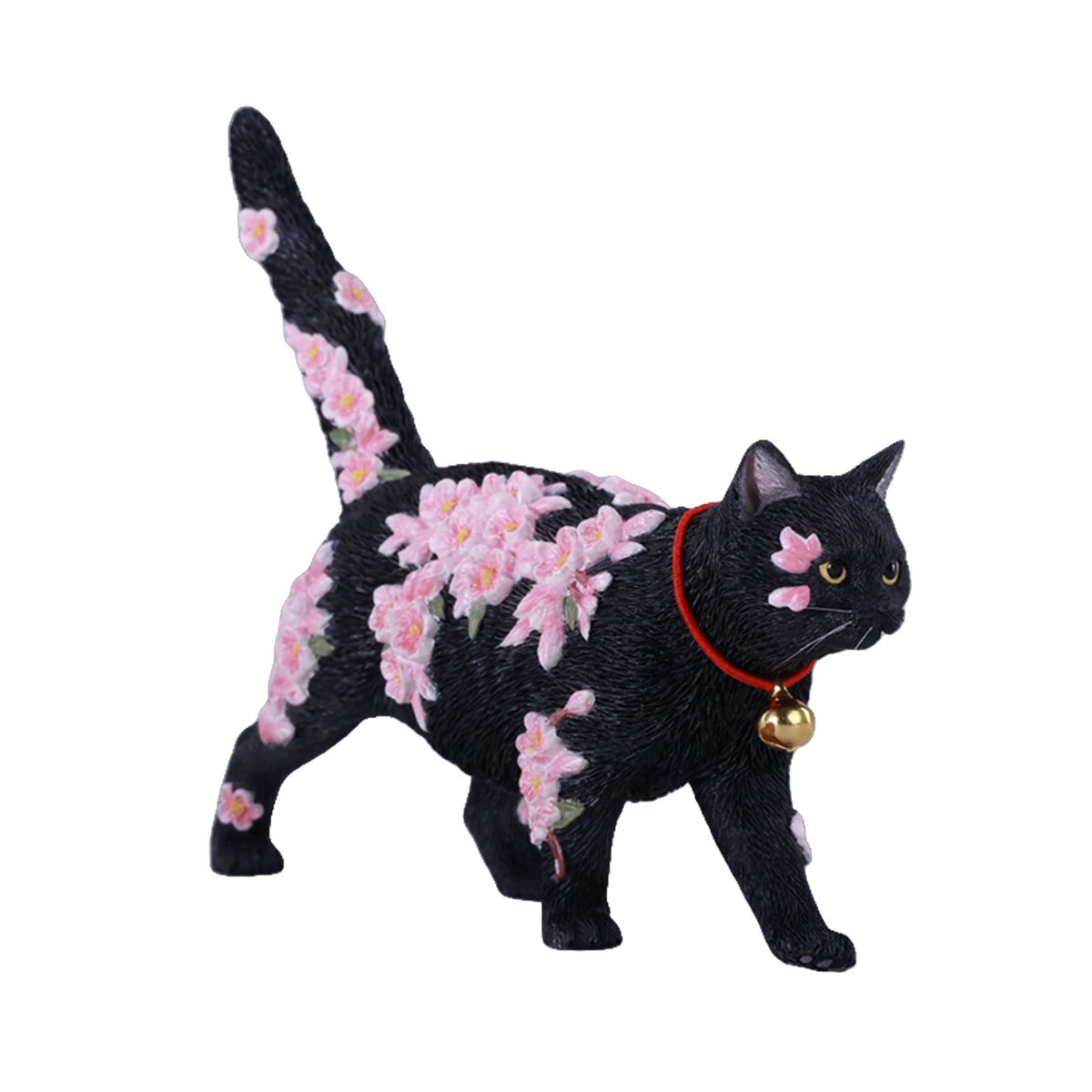 JXK, Cherry Blossom Cat, Static Animal Figurine