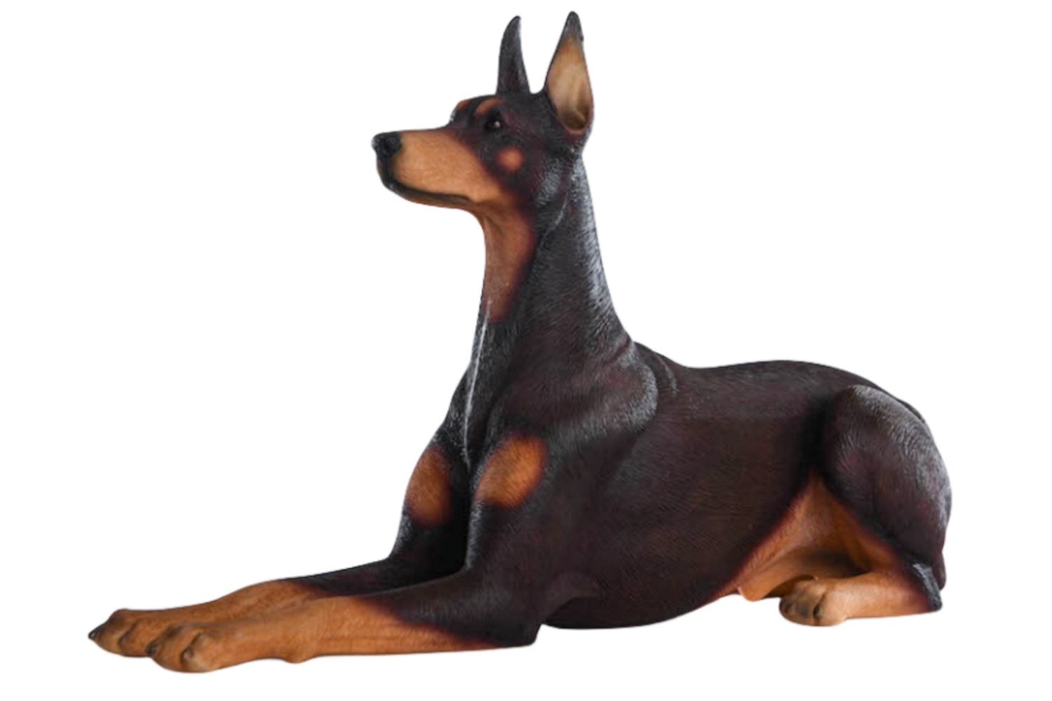 Figura de perro coleccionable JXK: Doberman Pinscher, pintada a mano por expertos, realista, de resina segura, miniatura a escala 1:6.