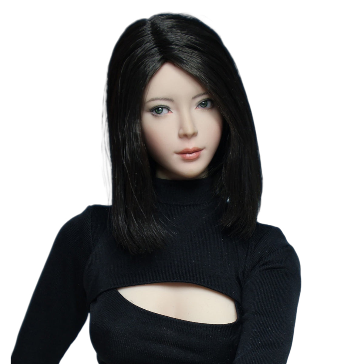 JKTOYS, Asian Beauty Hana with Movable Eyes Head Sculpture, Accessory for 12-inches Action Figurine