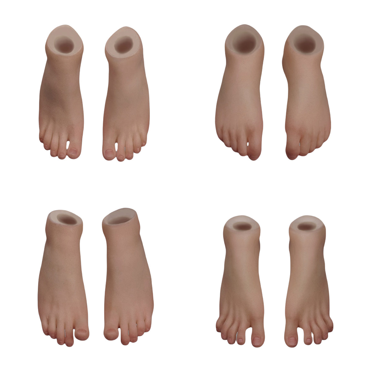 Modelo de pie femenino VSTOYS color trigo para figuras de acción