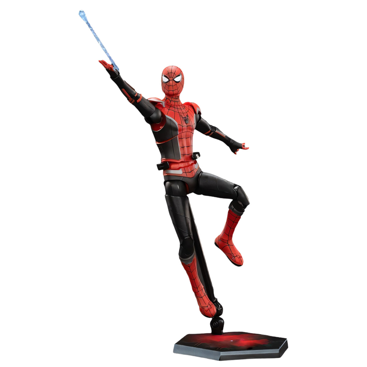 ZD Toys Collectible Action Figure Full Set: Anniversary Series: Black and Red Spider Man (1913-03), Movice Style, 1:10 Scale