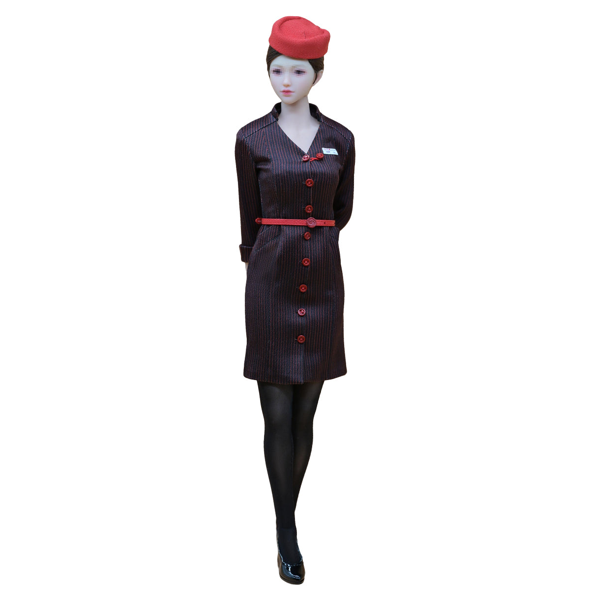 CUKE TOYS SH The Flight Attendant Set Doll Clothes Accessory Fit 1/6 Scale 12-inches Figure