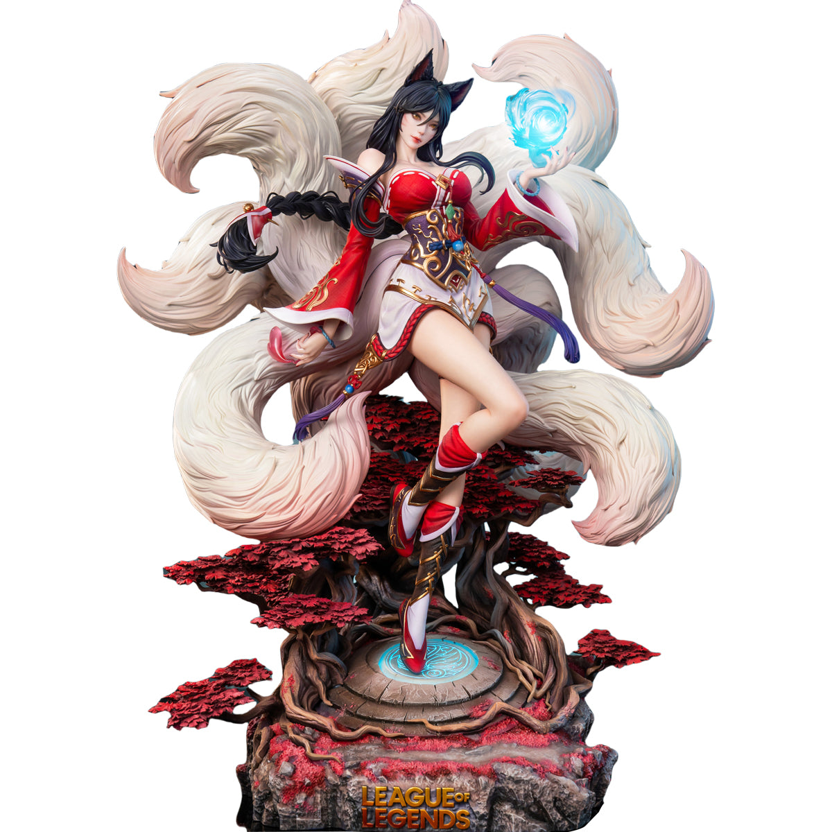 JIMEI PALACE League of Legends - Nine-Tailed Fox Ahri Art Statue