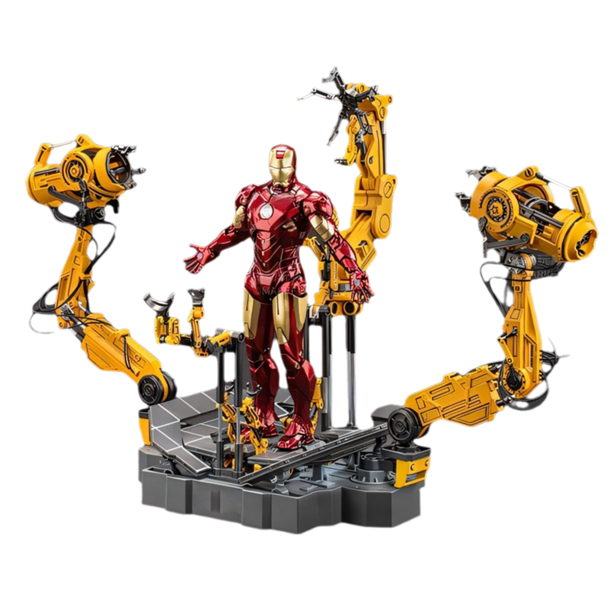 ZD Toys Anniversary Series Iron Man MK4 Armor Dismantling Platform Set (1918) 1/10 Scale Action Figures