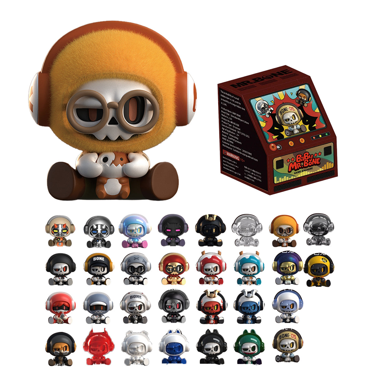 MR.BONE Babybone Cute Grain Sitting Pose Blind Box Figure