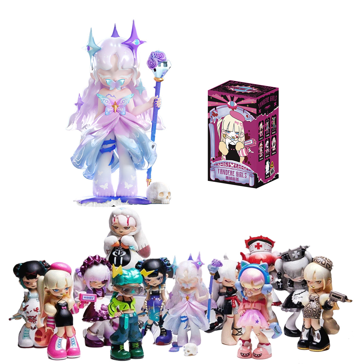 MR.BONE Yandere Girls Remove The Label Dark Style Series Blind Box Figure