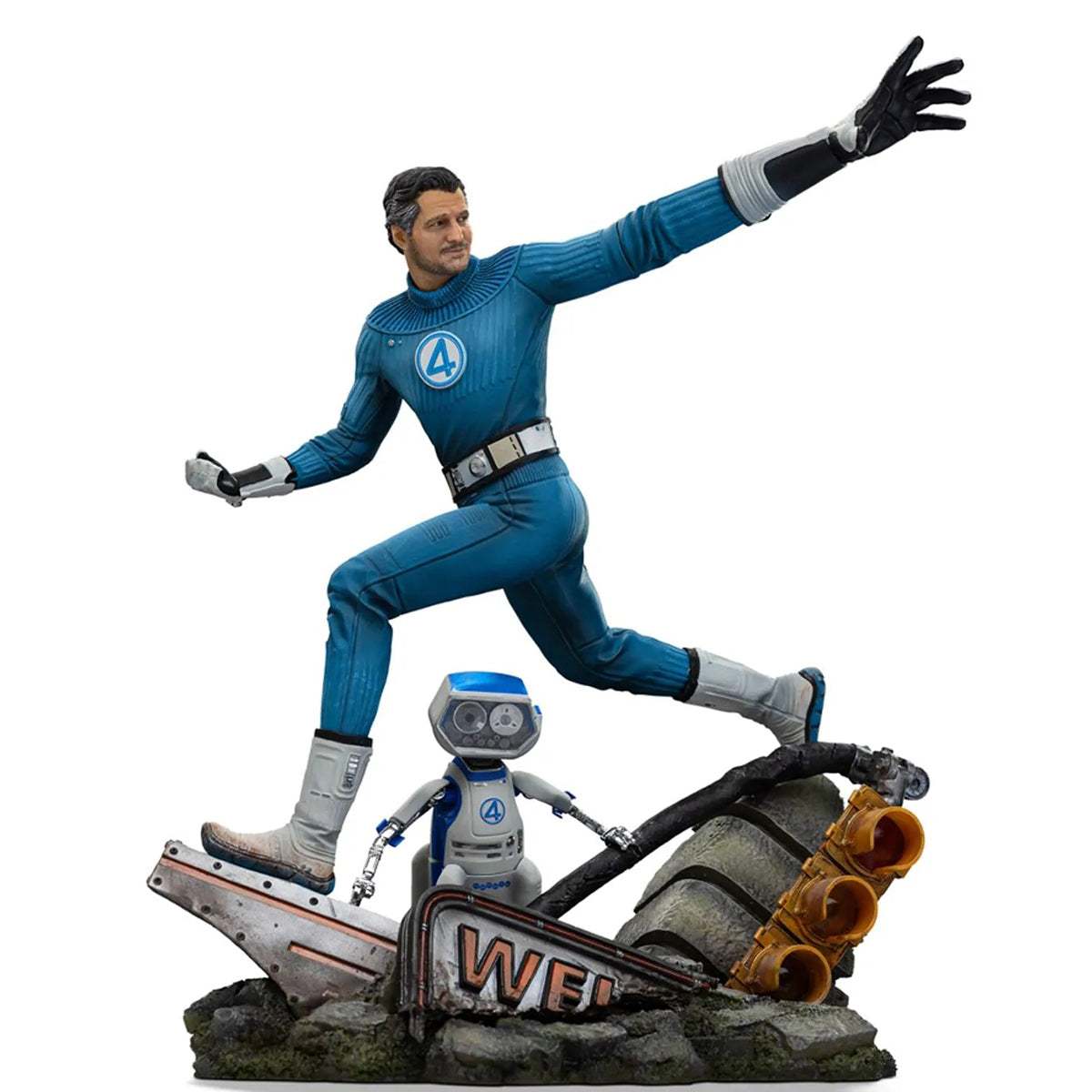 Iron Studios The Fantastic Four: First Steps - Mister Fantastic & Invisible Woman & Thing & Human Torch Art Statue