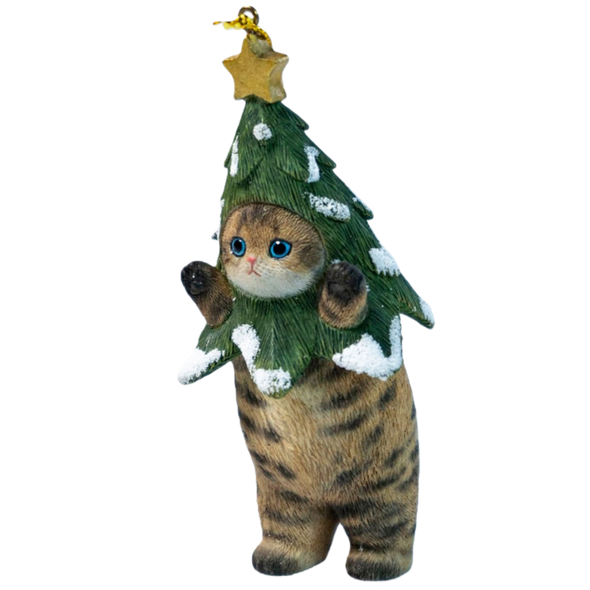 JXK Christmas Cat Tree Static Expertly Hand-Painted Lifelike Animal Figurine