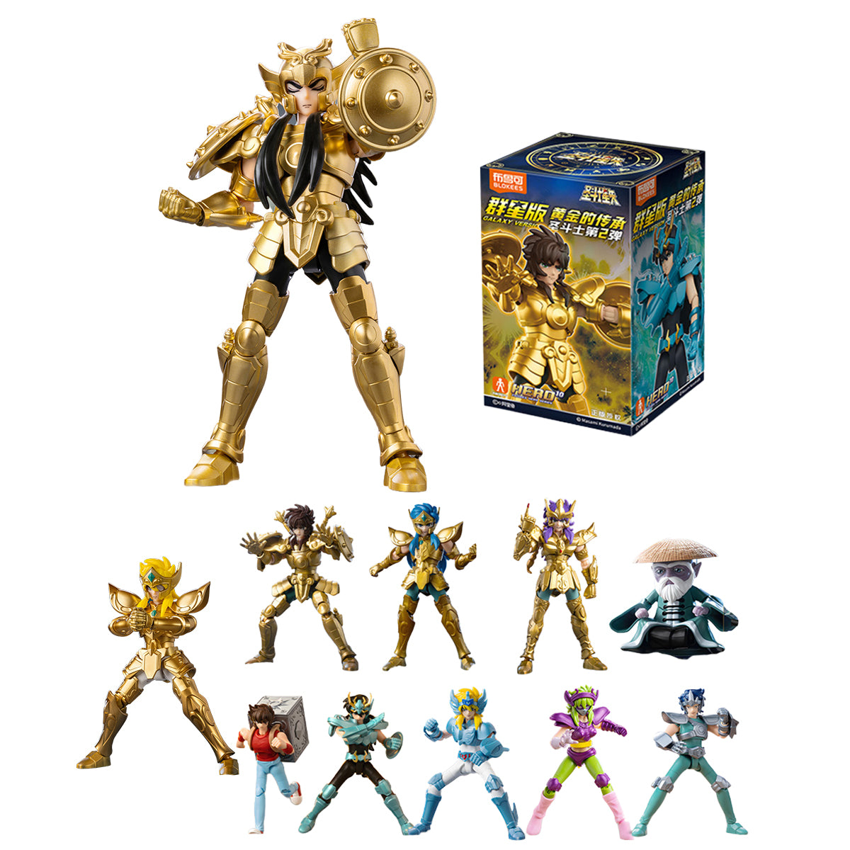 BLOKEES Saint Seiya Galaxy Version Second Wave: Golden Legacy 75032 Set Box Blind Box Figure
