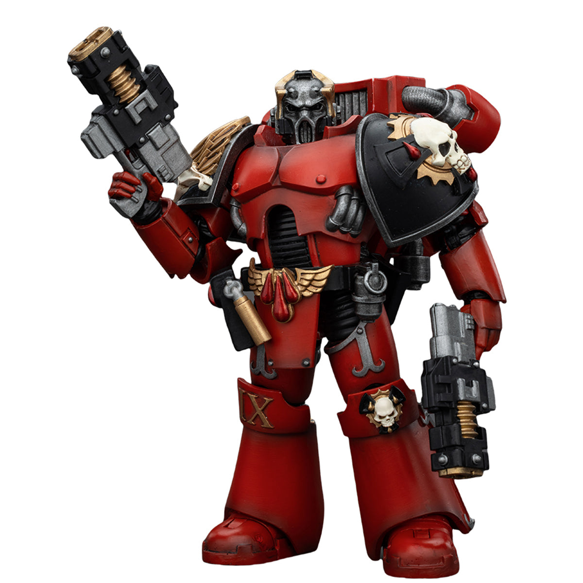 Figura de acción JOYTOY Warhammer La Herejía de Horus: Escuadrón Lágrimas de Ángel de los Ángeles Sangrientos Arch-Erelim con Serpentas Volkite
