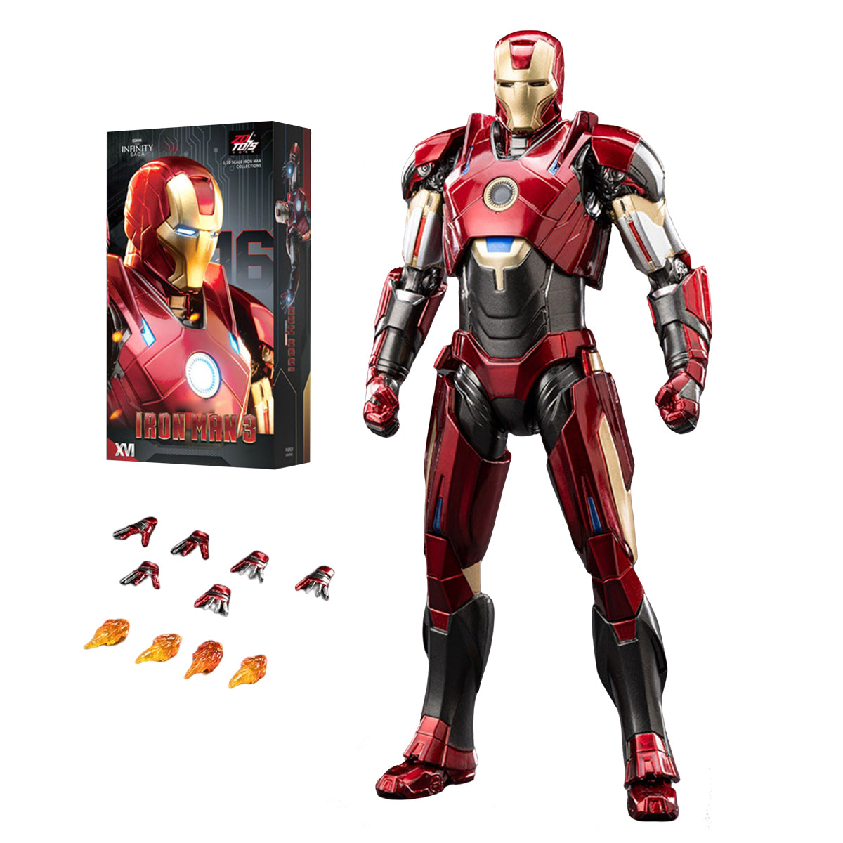 ZD Toys Iron Man Non-Light-Up Edition 1/10 Scale Action Figure
