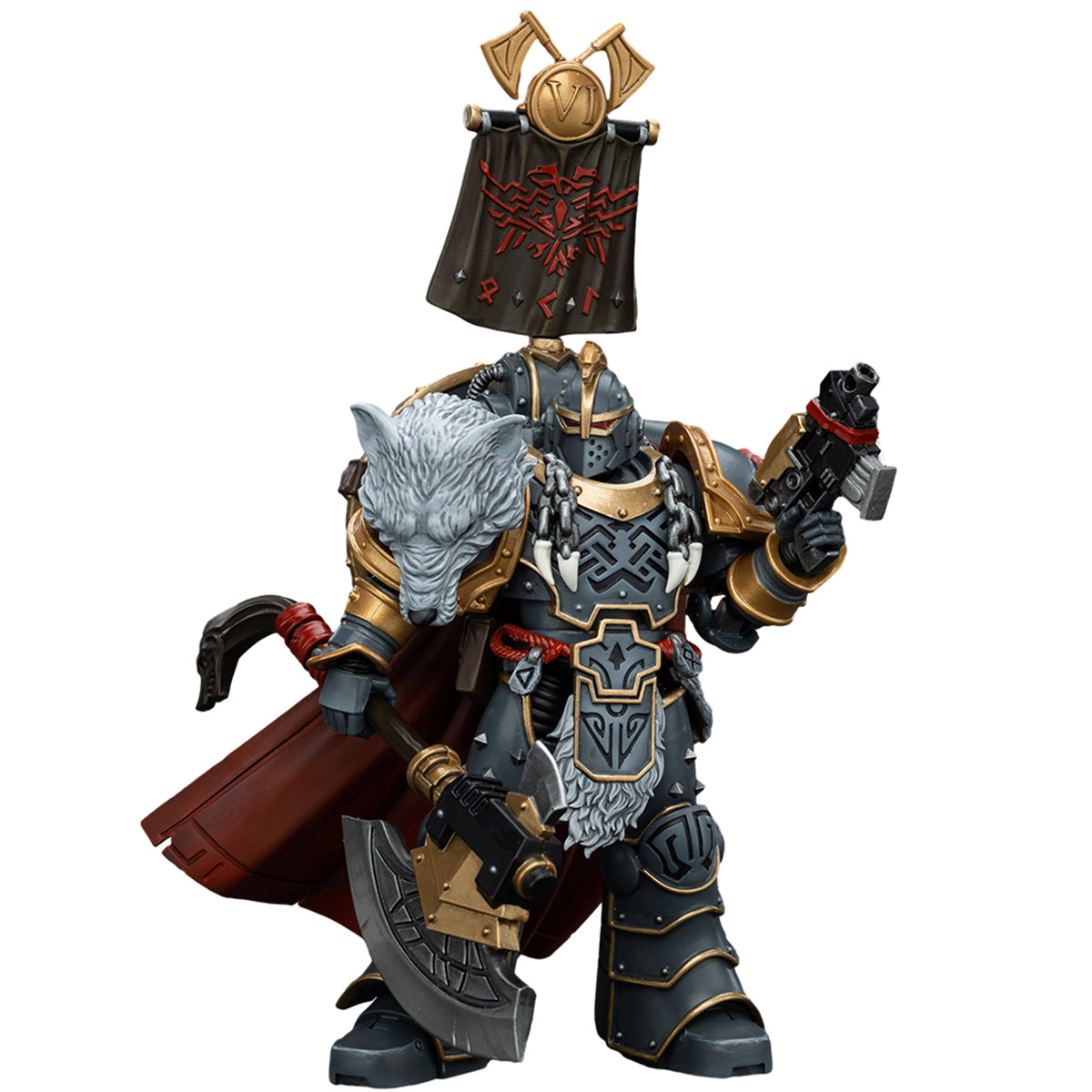 JOYTOY Warhammer The Horus Heresy Space Wolves Legion Praetor with Power Axe and Combat Shield Action Figures