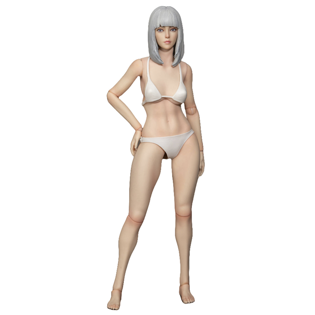 TBLeague Female Articulated Joints Black Hair Light-Suntan Skined & Gray Hair Pale-Skined with Head Sculpt 1/6 Scale Action Figure Body