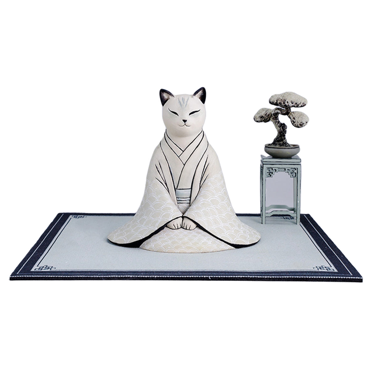 JXK Zennyo Cat Static Expertly Hand-Painted Lifelike Animal Figurine