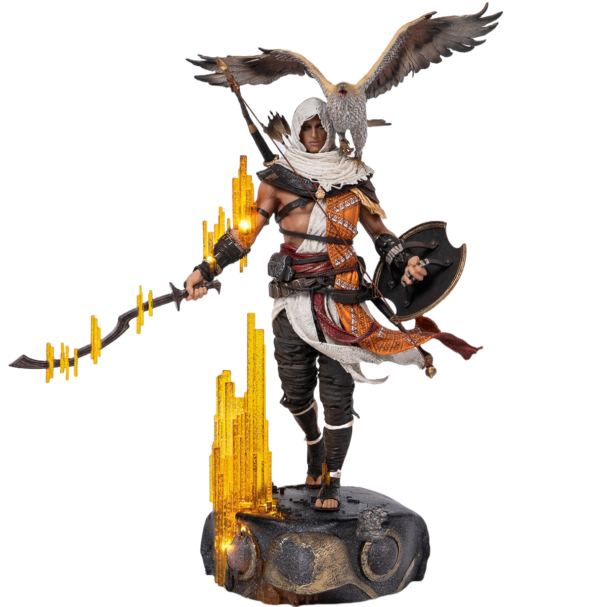 Estatua artística de personaje del juego Assassin's Creed Animus Bayek de PureArts