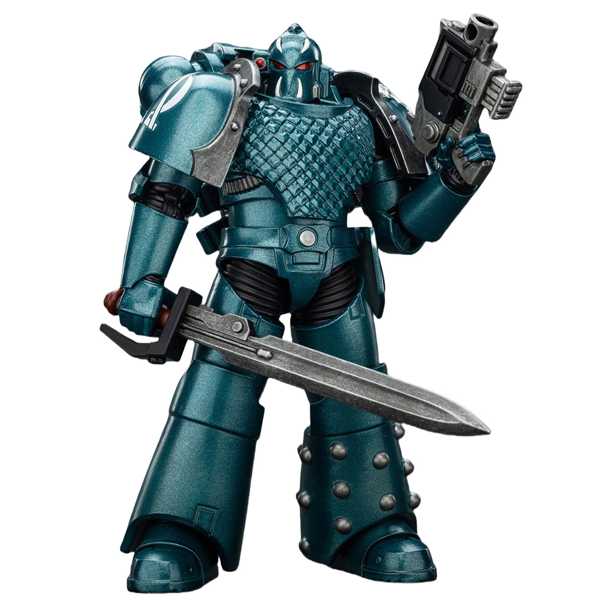 JOYTOY Warhammer The Horus Heresy, Alpha Legion, Headhunter With Banestrike Combi-Bolter And Power Dagger/Headhunter Prime/Exodus 'The One who is Many' With Sniper Rifle And Power Dagger Action Figures