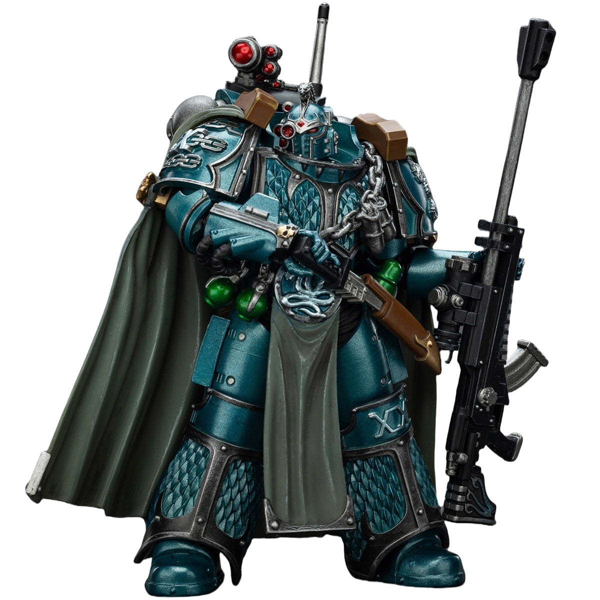 JOYTOY Warhammer The Horus Heresy, Alpha Legion, Headhunter With Banestrike Combi-Bolter And Power Dagger/Headhunter Prime/Exodus 'The One who is Many' With Sniper Rifle And Power Dagger Action Figures
