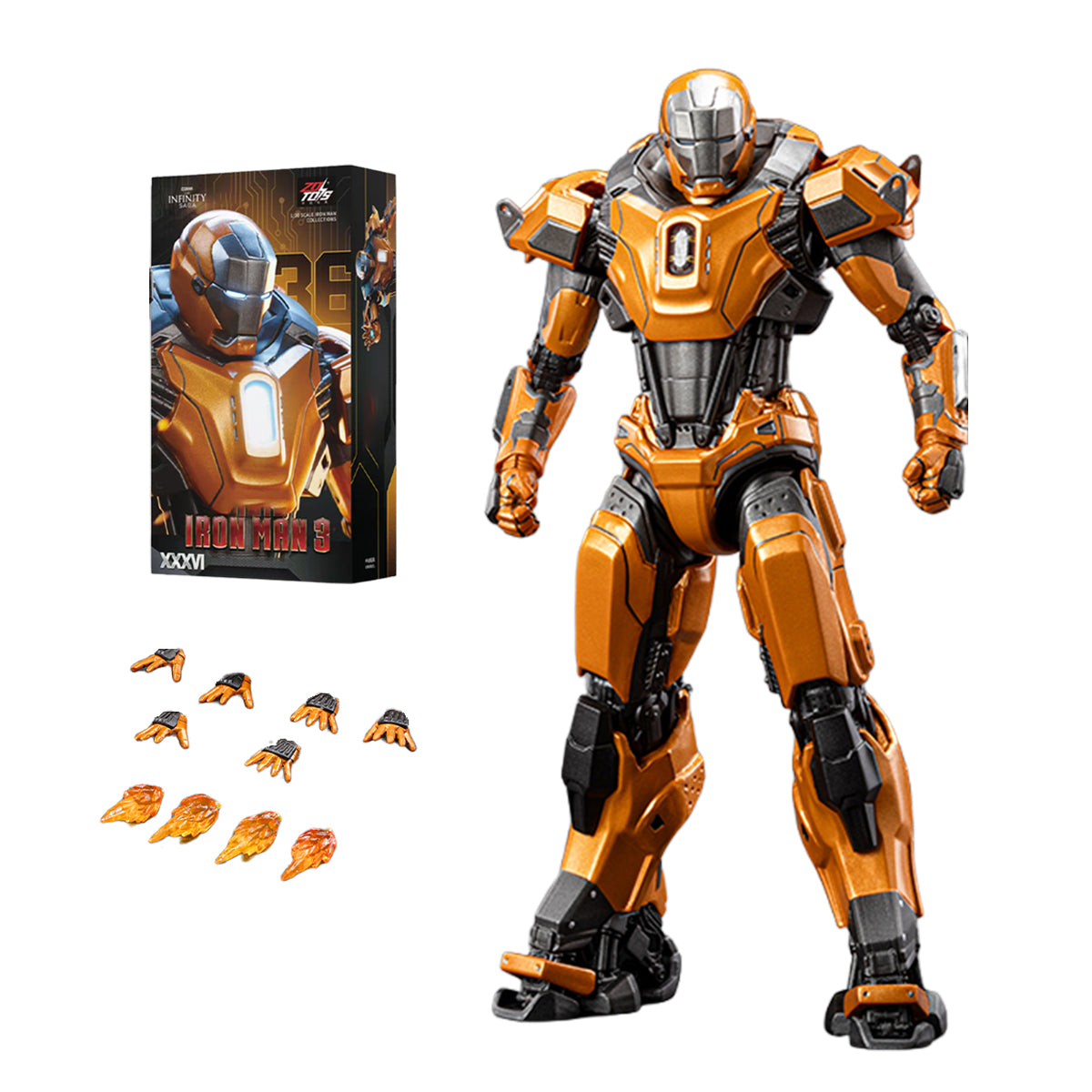 ZD Toys Iron Man Non-Light-Up Edition 1/10 Scale Action Figure