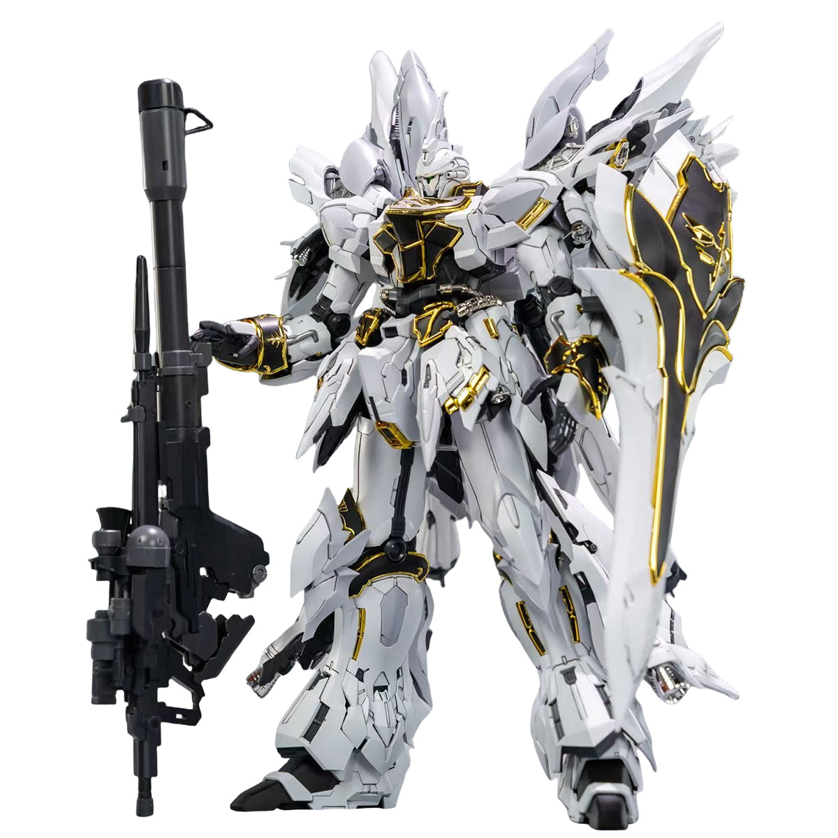 Comet Technology White Triple Speed Sinanju Full Frame 1/100 Scale Model Kit