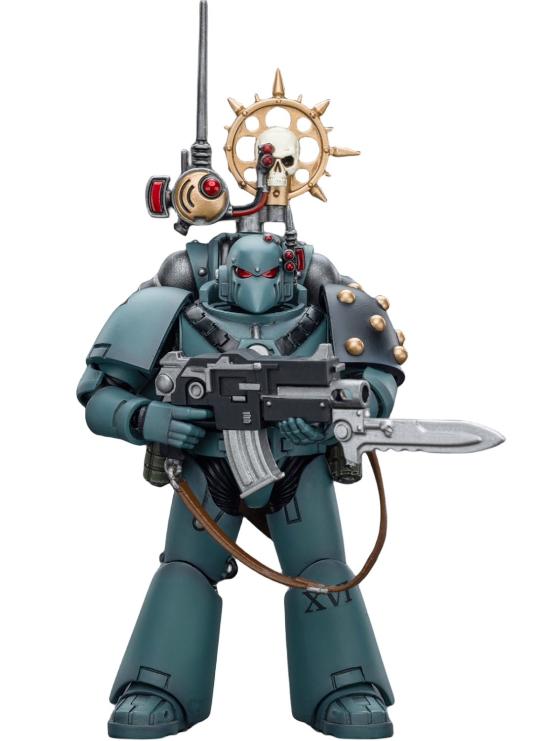 Figurine de collection JoyToy Warhammer The Horus Heresy : Sons of Horus MKVI Tactical Squad Legionary avec Nuncio Vox, figurines articulées à l'échelle 1:18 JT9473