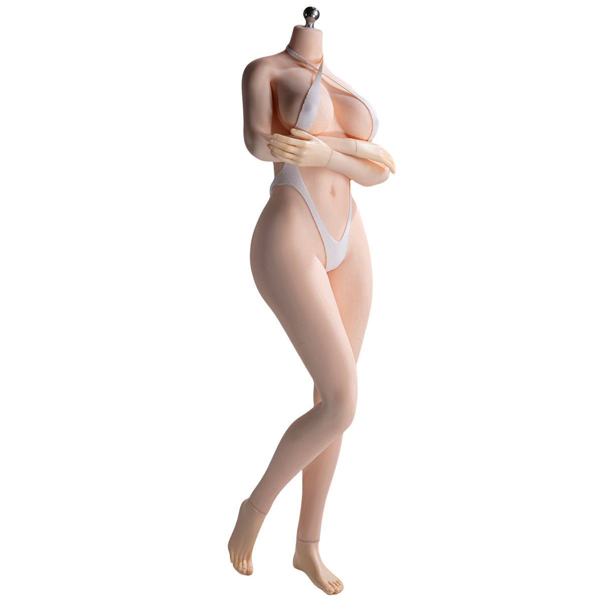 TBLeague, Seamless Eropean & Proportions Female Body Type Suntan-Skined Large Bust Detachable Feet, 1/6 Scale Action Figure Body