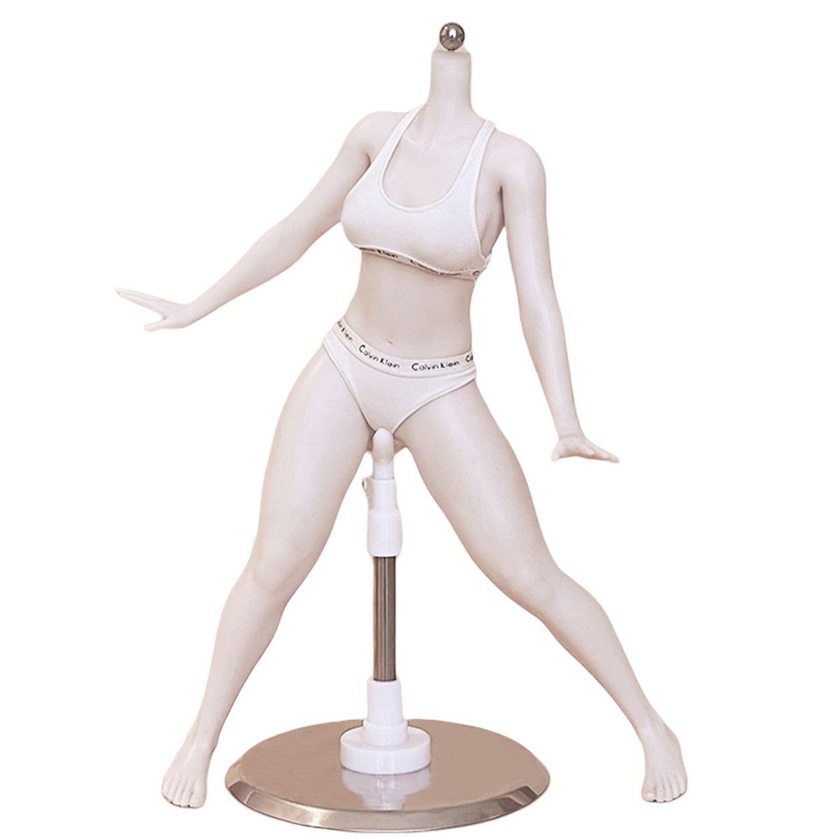 PDTOYS Seamless Platinum Silicone Standard Female Body S4 Integrated Hands & Feet Pale Skin with Body Makeup Articulated Fingers