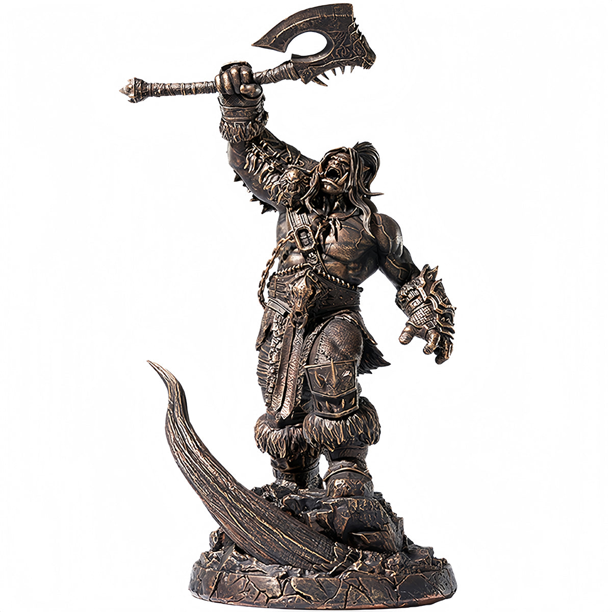 Blizzard Game World of Warcraft: Grommash Hellscream Art Bronze Game Statue