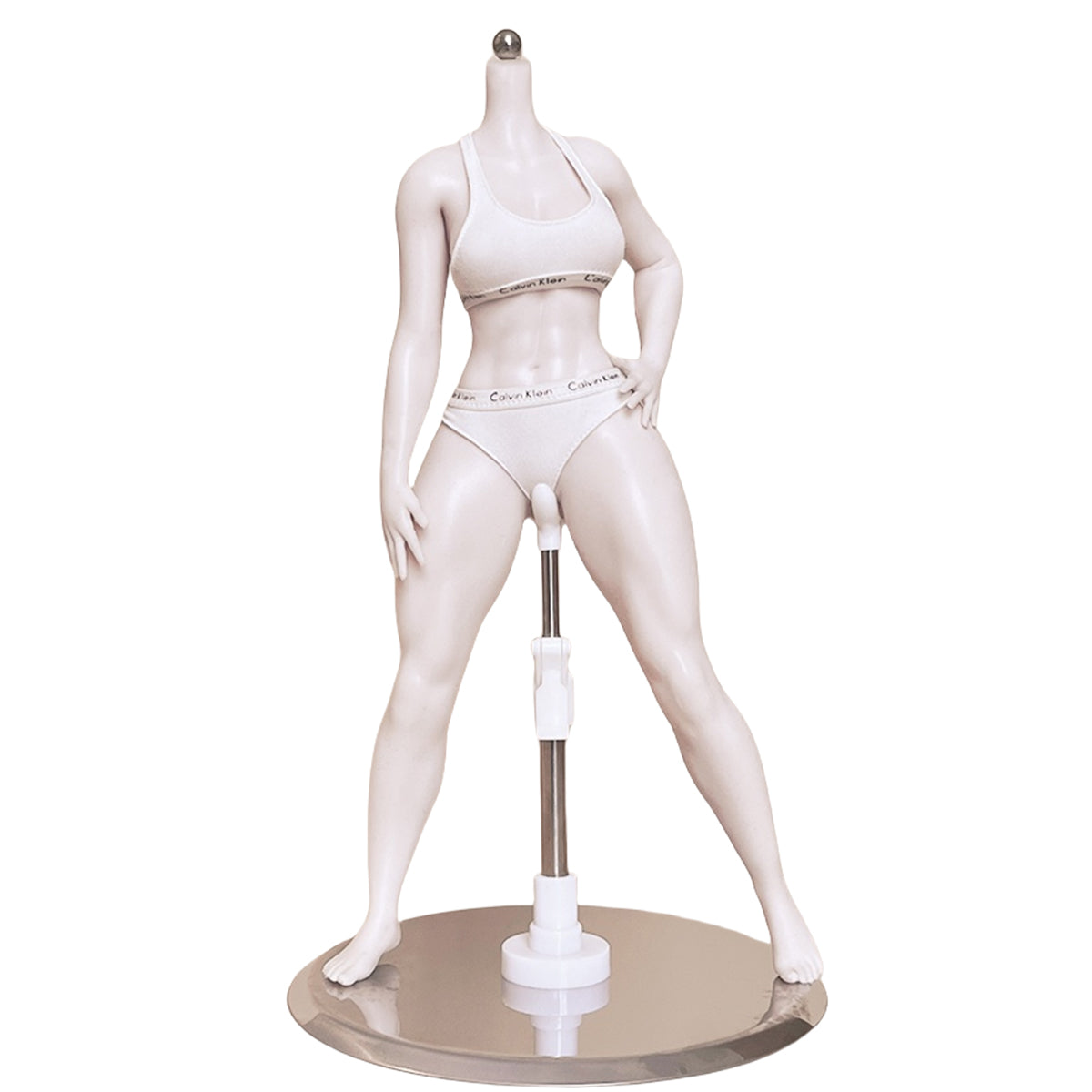 PDTOYS Seamless Platinum Silicone Thick Legs Female Body S3 Integrated Hands & Feet Pale Skin with Body Makeup Articulated Fingers