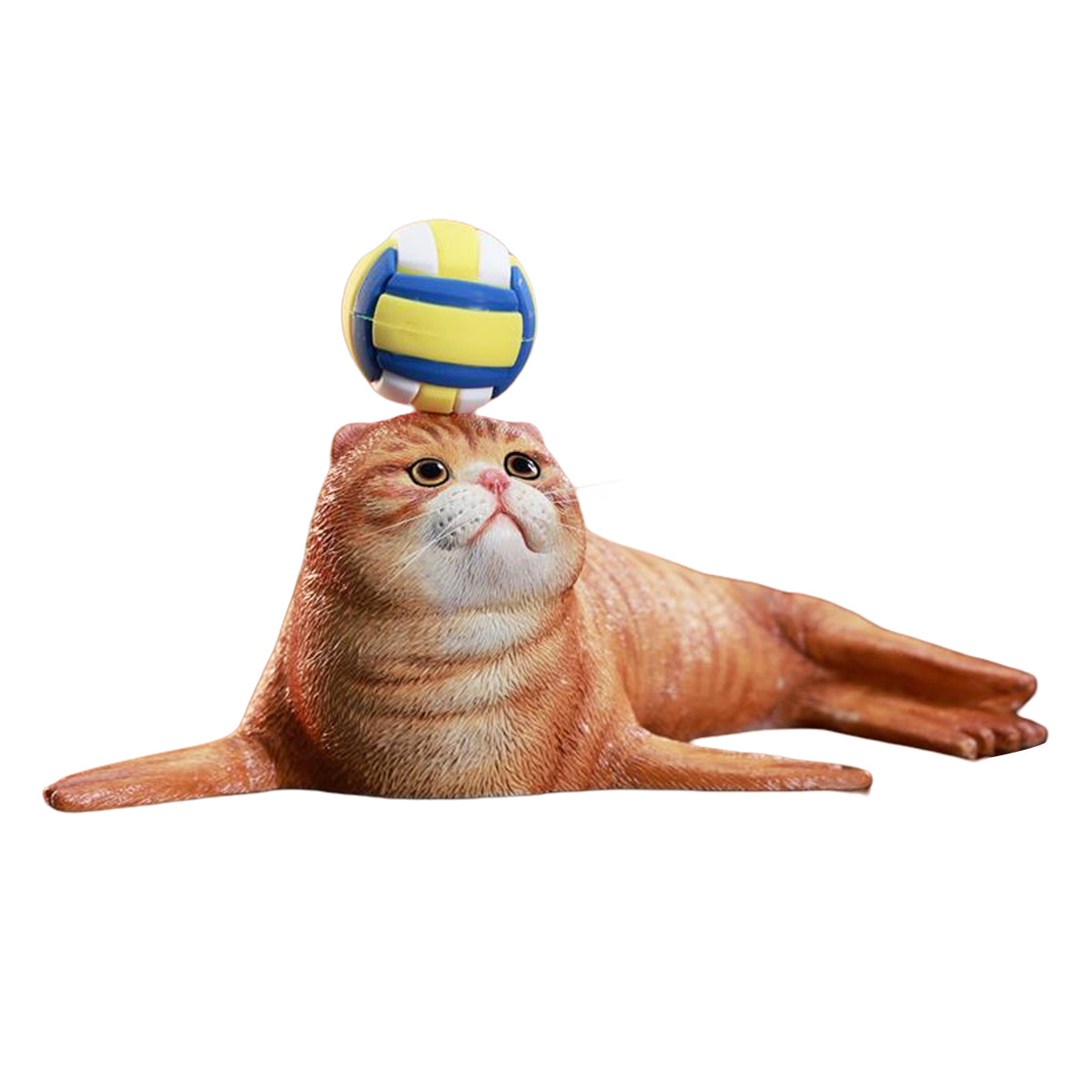 JXK Seal Cat Meow Group Static Animal Figurine