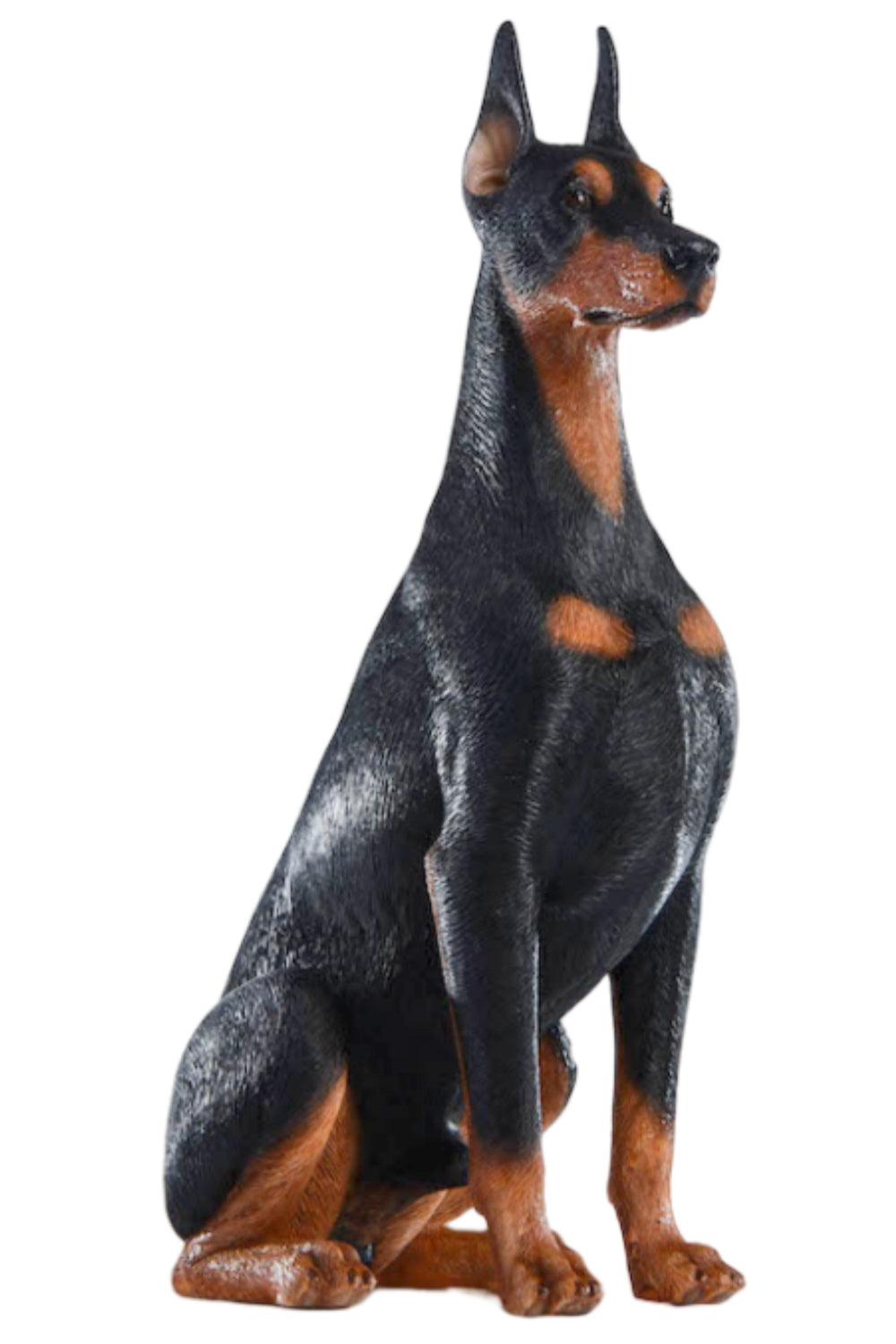 Figura de perro coleccionable JXK: Doberman Pinscher, pintada a mano por expertos, realista, de resina segura, miniatura a escala 1:6.