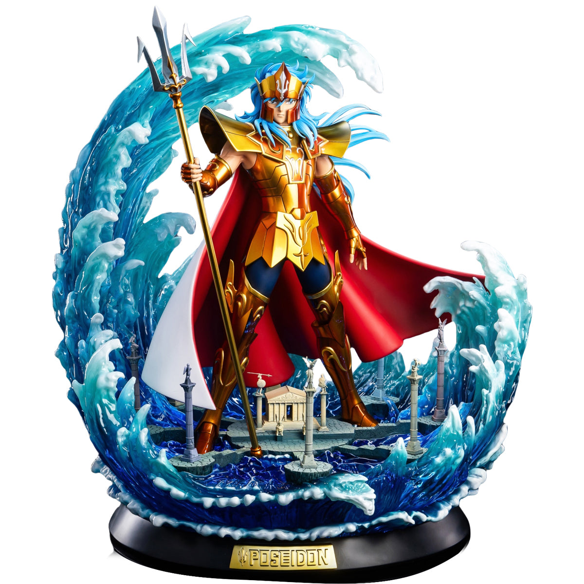 JIMEI PALACE, Saint Seiya Marine General Series Poseidon, Limited Edition Art Anime Statue