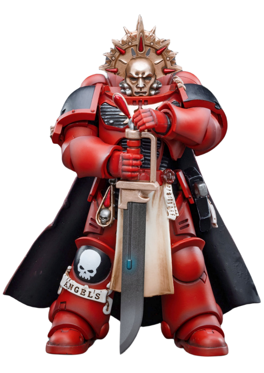 Figurine de collection JoyToy Warhammer 40K : Blood Angels Veteran Alberigo, figurine articulée à l'échelle 1:18 JT3372
