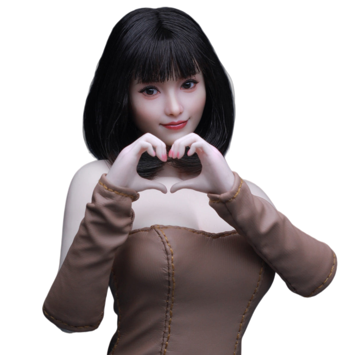 Z6TOYS Asian Movable-Eye Smiling Female Tiantian ZC021 Head Sculpt Accessory 1/6 Scale Fit Action Figure